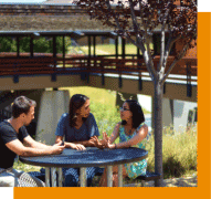 students at outdoor table